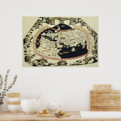 Kaart van de wereld poster (Keuken)