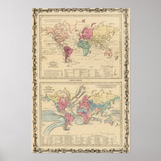 Kaart van de wereld poster (Voorkant)