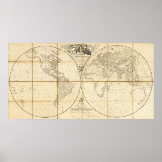 Kaart van de wereld poster (Voorkant)