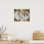 Kaart van de wereld poster (Keuken)