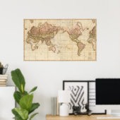 Kaart van de wereld poster (Thuiskantoor)