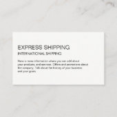 Kaart van de Wereld/Scheepsvisserij-Logo Visitekaartje (Achterkant)