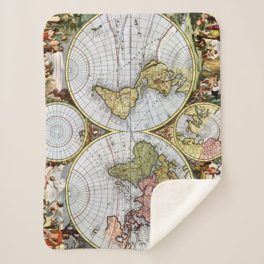 Kaart van de wereld sherpa deken (Voorkant)