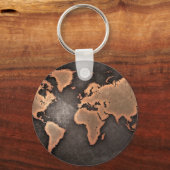 Kaart van de wereld sleutelhanger (Voorkant)