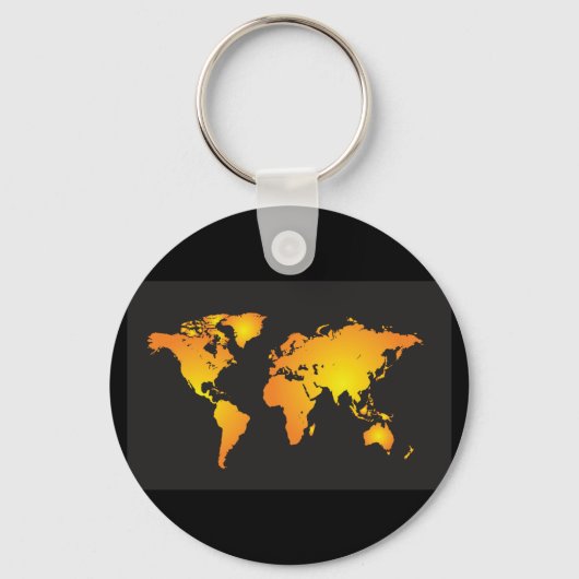 kaart van de wereld sleutelhanger (Voorkant)