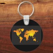 kaart van de wereld sleutelhanger (Voorkant)