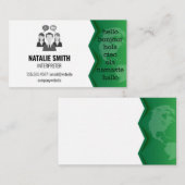 Kaart van de wereld | Talen van tolken Visitekaartje (Voorkant / Achterkant)