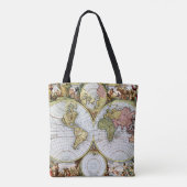 Kaart van de wereld tote bag (Achterkant)