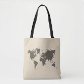 Kaart van de wereld tote bag (Voorkant)