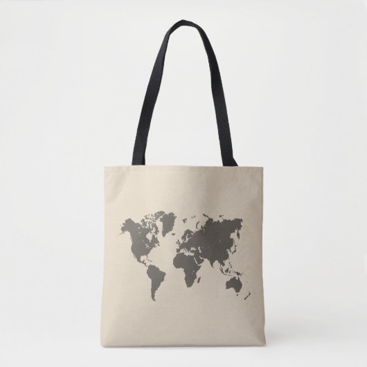Kaart van de wereld tote bag (Voorkant)