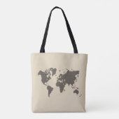 Kaart van de wereld tote bag (Achterkant)