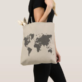 Kaart van de wereld tote bag (Dichtbij)