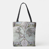 Kaart van de wereld tote bag (Achterkant)