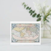 Kaart van de wereld vanaf 1570 Briefkaart (Staand voorkant)