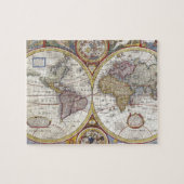 Kaart van de wereld vanaf 1626 legpuzzel (Horizontaal)
