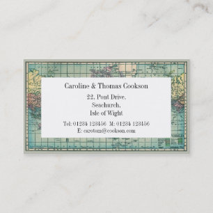 Kaart van de wereld visitekaartje