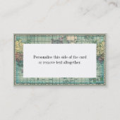 Kaart van de wereld visitekaartje (Achterkant)