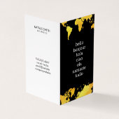 Kaart van de wereld visitekaartje (Buitenkant)