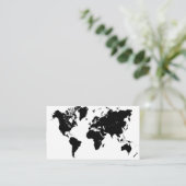 Kaart van de wereld - Visitekaartje (Staand voorkant)