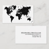Kaart van de wereld - Visitekaartje (Voorkant / Achterkant)