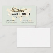 Kaart van de wereld | vliegtuig visitekaartje (Voorkant / Achterkant)