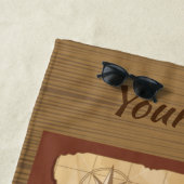 Kaart van de wereld - voeg Jouw naam toe - Strandlaken (In situ)