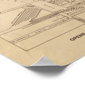 Kaart van de Wereldbeurs van 1904 in St. Louis, Mi Poster (Hoek)