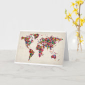 Kaart van de Wereldkaart (Gele Bloem)