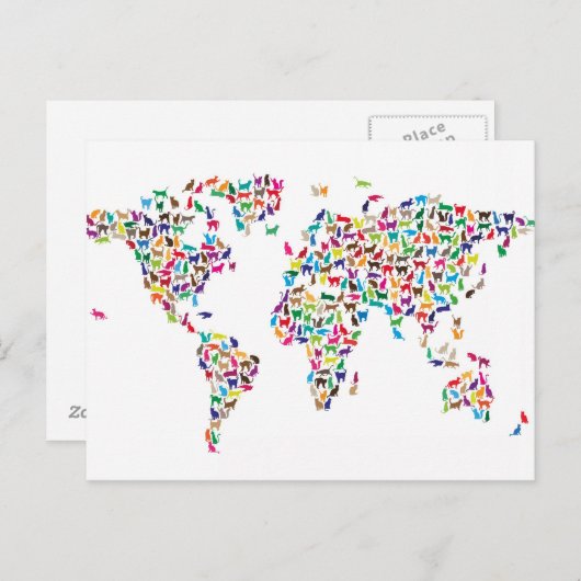 Kaart van de Wereldkaart (Voorkant / Achterkant)