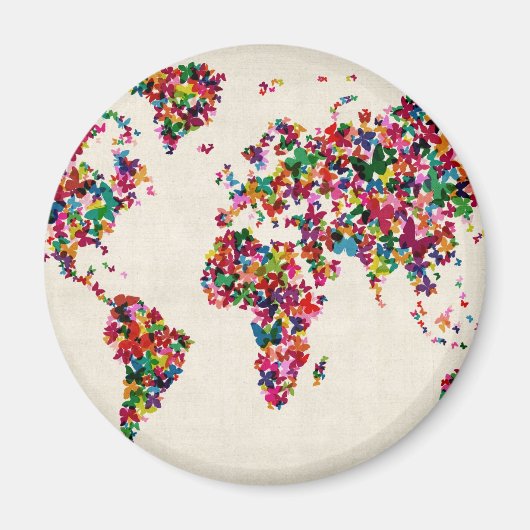 Kaart van de Wereldkaart Magneet (Voorkant)