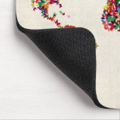 Kaart van de Wereldkaart Muismat (Hoek)