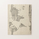 Kaart van de Wereldkaart van de Oude Muziek van he Legpuzzel (Verticaal)