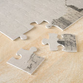 Kaart van de Wereldkaart van oude Briefkaarten Legpuzzel (Zijkant)