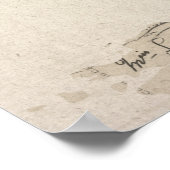 Kaart van de Wereldkaart van oude Briefkaarten Poster (Hoek)