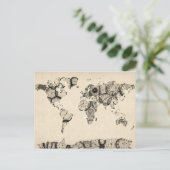 Kaart van de Wereldkaart van Oude Klokken (Staand voorkant)