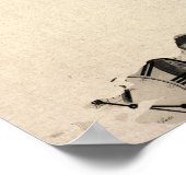 Kaart van de Wereldkaart van Oude Klokken Poster (Hoek)