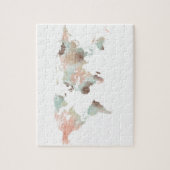 Kaart van de WereldWaterverf Legpuzzel (Verticaal)