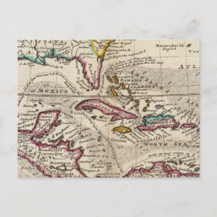 Kaart van de West Indies, Mexico of Nieuw-Spanje