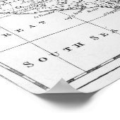 Kaart van de West Indies Poster (Hoek)