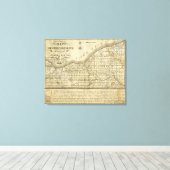 Kaart van de Westerne reserve Canvas Afdruk (Insitu (Houten vloer))