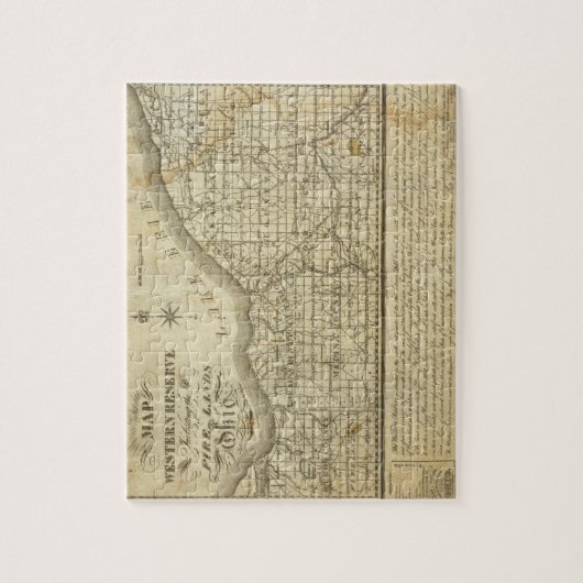 Kaart van de Westerne reserve Legpuzzel (Verticaal)