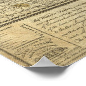 Kaart van de Westerne reserve Poster (Hoek)