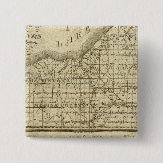 Kaart van de Westerne reserve Vierkante Button 5,1 Cm (Voorkant)