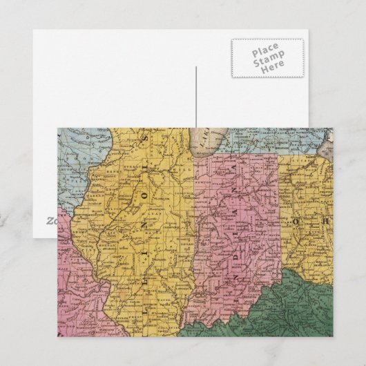 Kaart van de Westerne Staten (Voorkant / Achterkant)