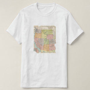 kaart van de Westerne staten T-shirt