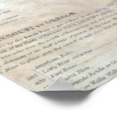  kaart van de Westerne Verenigde Staten (1846) Poster (Hoek)