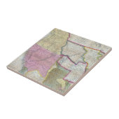  kaart van de Westerne Verenigde Staten (1846) Tegeltje (Zijkant)