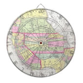  kaart van de Westerne Verenigde Staten (1853) Dartbord (Voorkant)