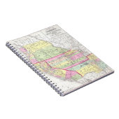  kaart van de Westerne Verenigde Staten (1853) Notitieboek (Rechterzijde)