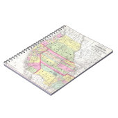  kaart van de Westerne Verenigde Staten (1853) Notitieboek (Linkerzijde)